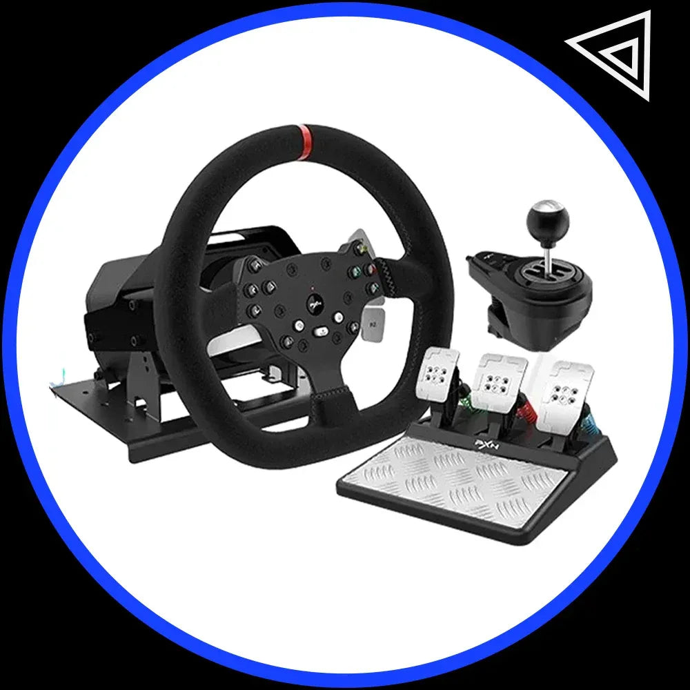 Pxn V10 Steering Wheel Gaming Controller Wired Force 900 Rotation Game Steering Wheel For Ps3/Ps4/Switch/Xbox Man Gifts Custom