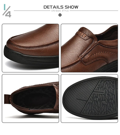 Genuine Leather Men's Shoes Comfortable Outdoor Casual Shoes High Quality Cow Leather Handmade Business Men Flats Shoe For Men