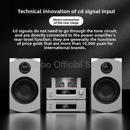 Home Theater Set 5.0 Bluetooth Amplifier 75Wx2 Tube Amp with Aluminum Case 6.5inch Speakers 120W Loudspeakers For Home Studio DJ
