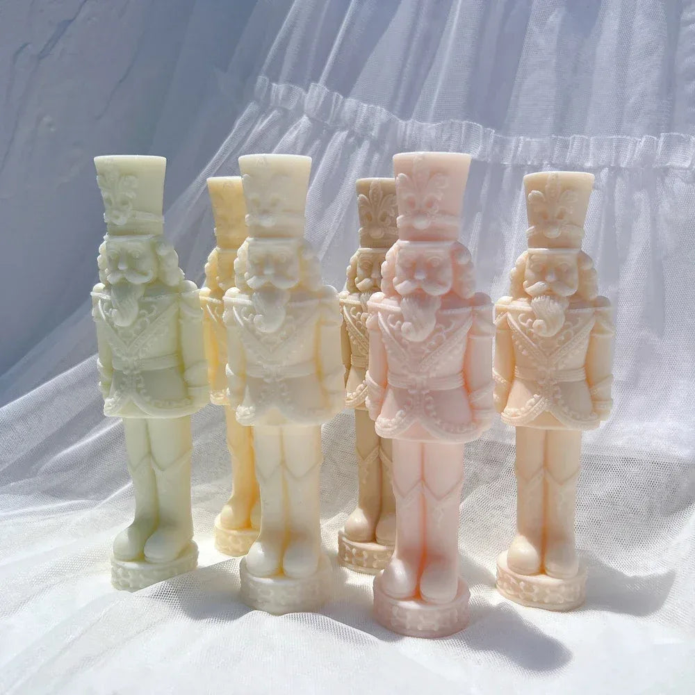 Nutcracker Silicone Candle Mold Dinner Soy Wax Silicone Mould Christmas Ornaments Christmas Decor Silicone Mold