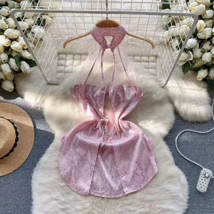 Woman Plus Size Sexy V-Neck Strap Dress Lace Trim Slim Short Dress Women Fashion Comfortable Dress Party Hotsweet