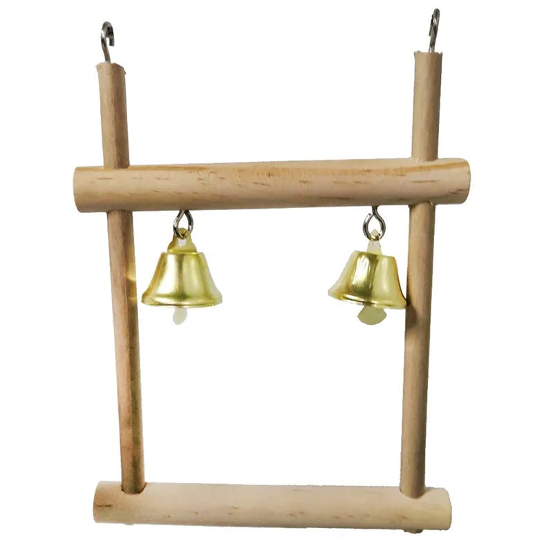 1/8PCS Set Combination Parrot Bird Toys Wood Articles Bite Pet Bird Toys For Parrot Training Bird Toy Swing Ball Bell Standing