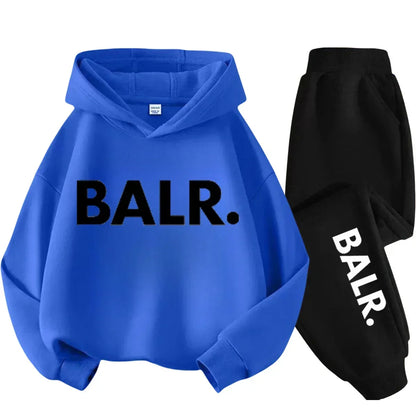 Autumn Warm New York Letter Cool Graphic Print Children Long Sleeve Hoodie +pant Suit 2pcs Set Sweatshirt Boy Girl Kid Sportwear