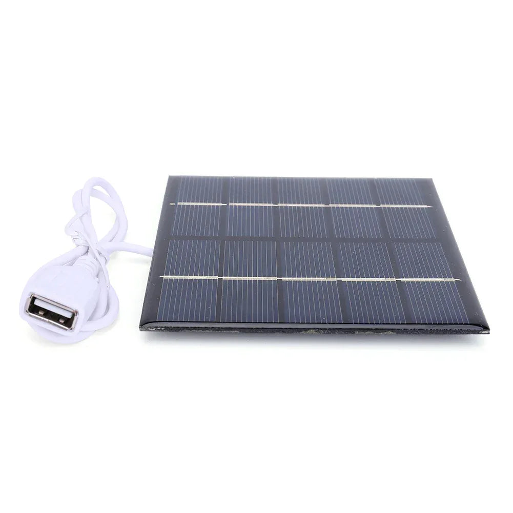 3/5W Battery Charger Solar Panel USB Output Polycrystalline Solar Panel Mobile Power Supply Lightweight for Charger 3.7V Battery