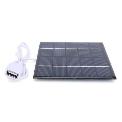3/5W Battery Charger Solar Panel USB Output Polycrystalline Solar Panel Mobile Power Supply Lightweight for Charger 3.7V Battery