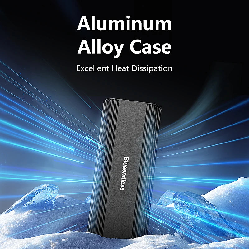Blueendless M.2 NVME SATA Casing Dual Protocol NVME/NGFF SATA SSD Case 10Gbps Type C SATA NVME M.2 2230 2242 2260 2280 SSD Enclo