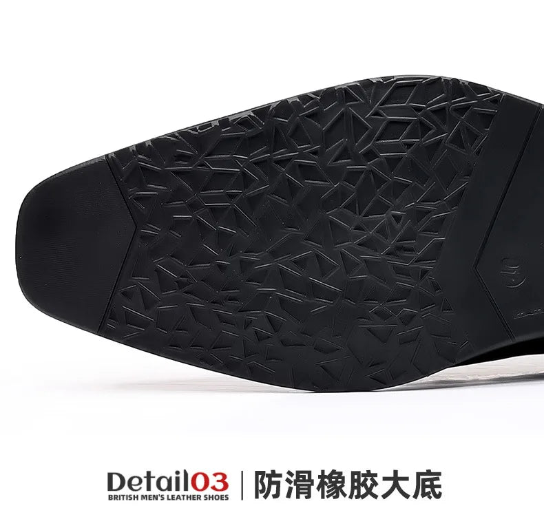 Business Men's Dress Shoes Patent Leather Trend Mens Party Shoe Soft Sole Casual Shoes Plus Size 38-48 Men Shoes High Quality