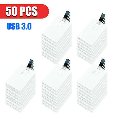 10/20/50PCS LOT Free Logo 100% Capacity 16GB 32GB Credit Card USB Flash Drive 3.0 Customized Logo Top Quality Creative Pendrive