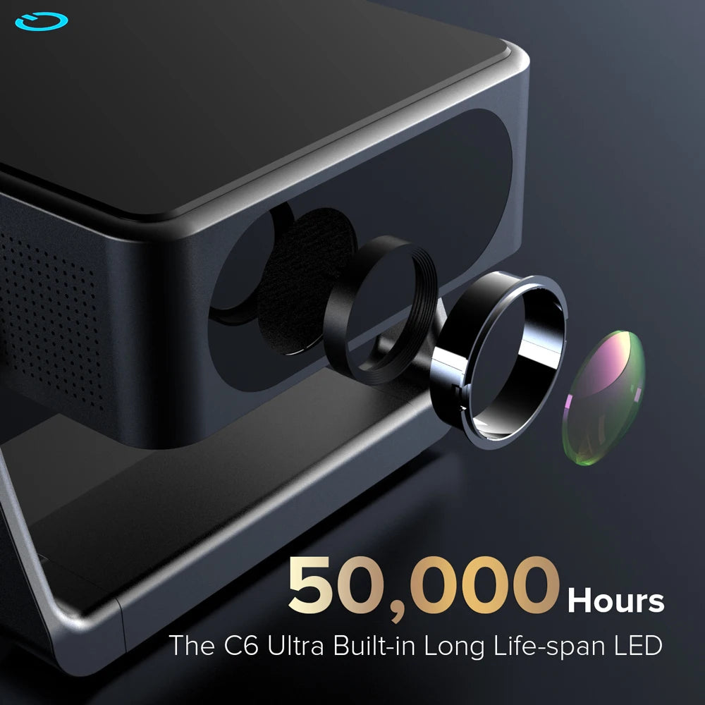 Fintex C6 Ultra Projector 4K FullHD 18000Lumen 1080P HDR10 Proyector 800 ANSI AndroidTV14.0 ASA3.0 AutoFocus Portable Projectors