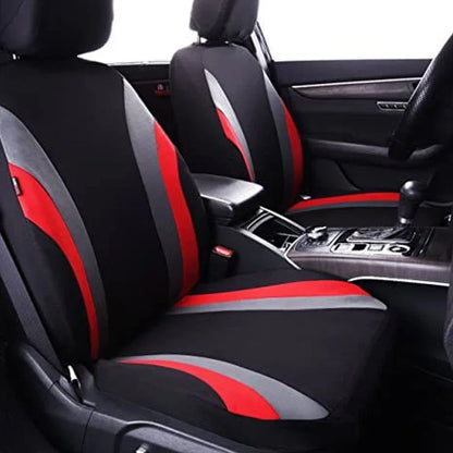 17Pcs Striped Design Universal Car Seat Cover Set Including Front Seat Cover Handbrake Shift Coverfluffy Steering Wheel Cover by PDG ibma