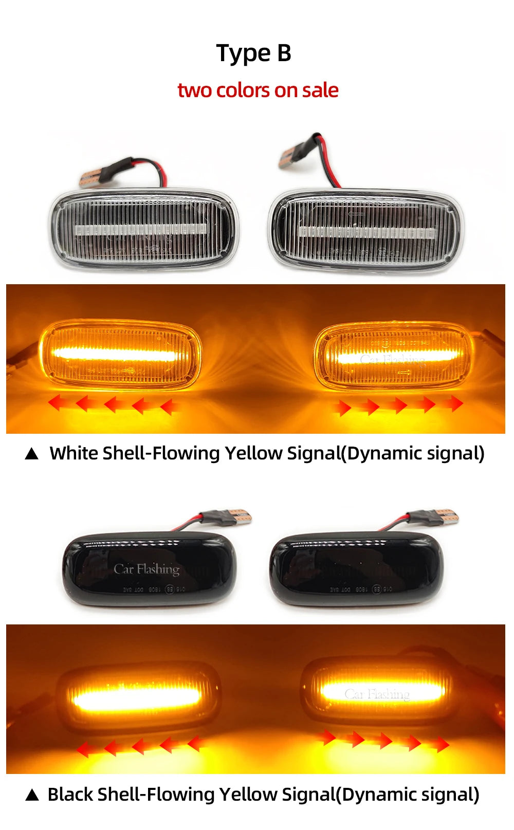1 Set for Audi A3 S3 8L 2000-2003 A8 D2 1999-2002 TT 8N 2000-2006 LED Dynamic Side Marker Turn Signal Lights Indicator Lamps