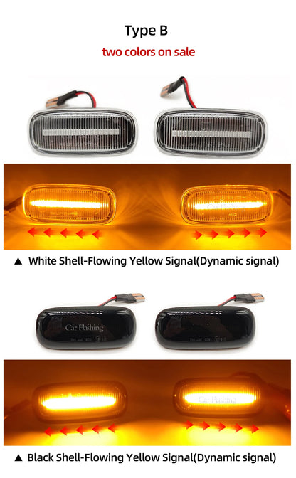 1 Set for Audi A3 S3 8L 2000-2003 A8 D2 1999-2002 TT 8N 2000-2006 LED Dynamic Side Marker Turn Signal Lights Indicator Lamps