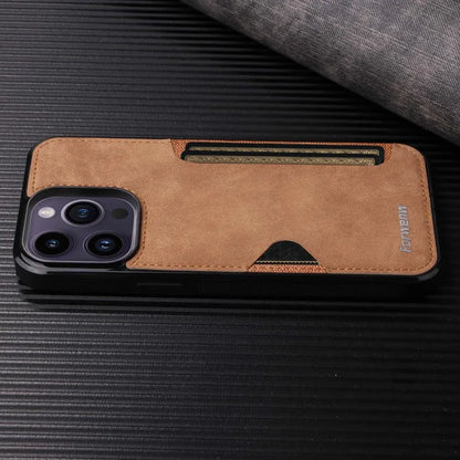 Retro Card Holder Phone Case for iPhone 17 16 15 14 13 12 11 Pro Max 16E Mini XS XR SE 7 8 Plus Busines Wallet PU Leather Cover