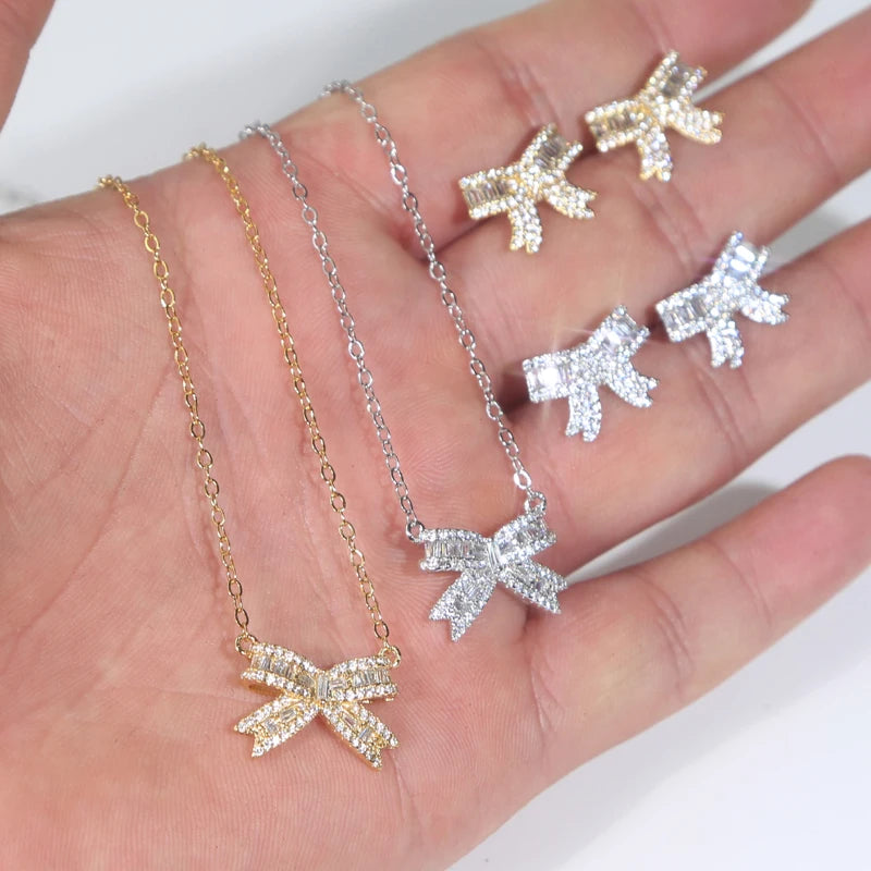 New Arried Geometric Fashion Women Jewelry Set Gold Color Round Ball Bezel Set CZ Bracelet Bangle Rings