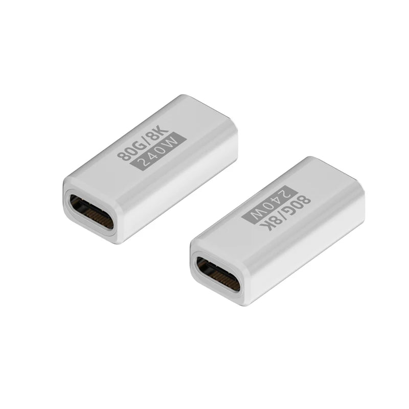 PD240W 80Gbps USB C Adapter Type C Female to Male Adapter Extender 8K@60Hz Fast Charging Converter for iPhone Xiaomi Macbook