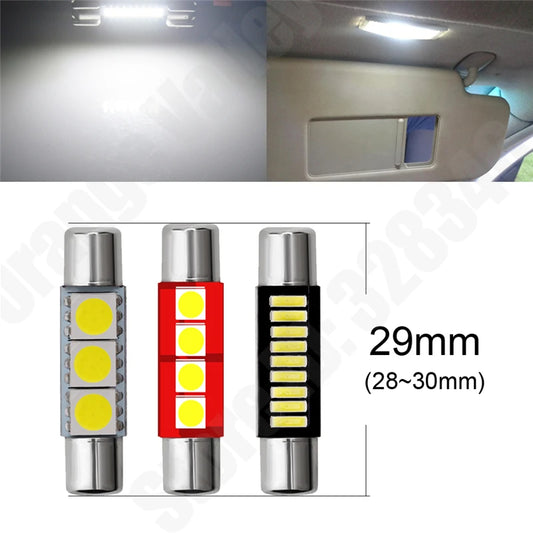 10Pcs Festoon Car led 28 29 mm 4014 9 led bulb 3030 4 SMD reading lamp 5050 3 leds Auto Interior Light DC 12V by PDG ibma