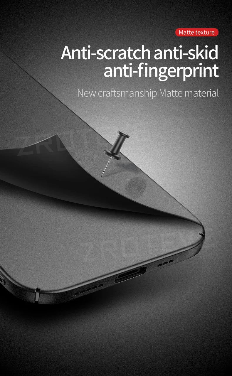 For iPhone 17 Air 17e 16 16e 15 14 13 12 Pro Max ZROTEVE Slim Matte Hard PC Cover For iPhone17 iPhone16 Plus Phone Case
