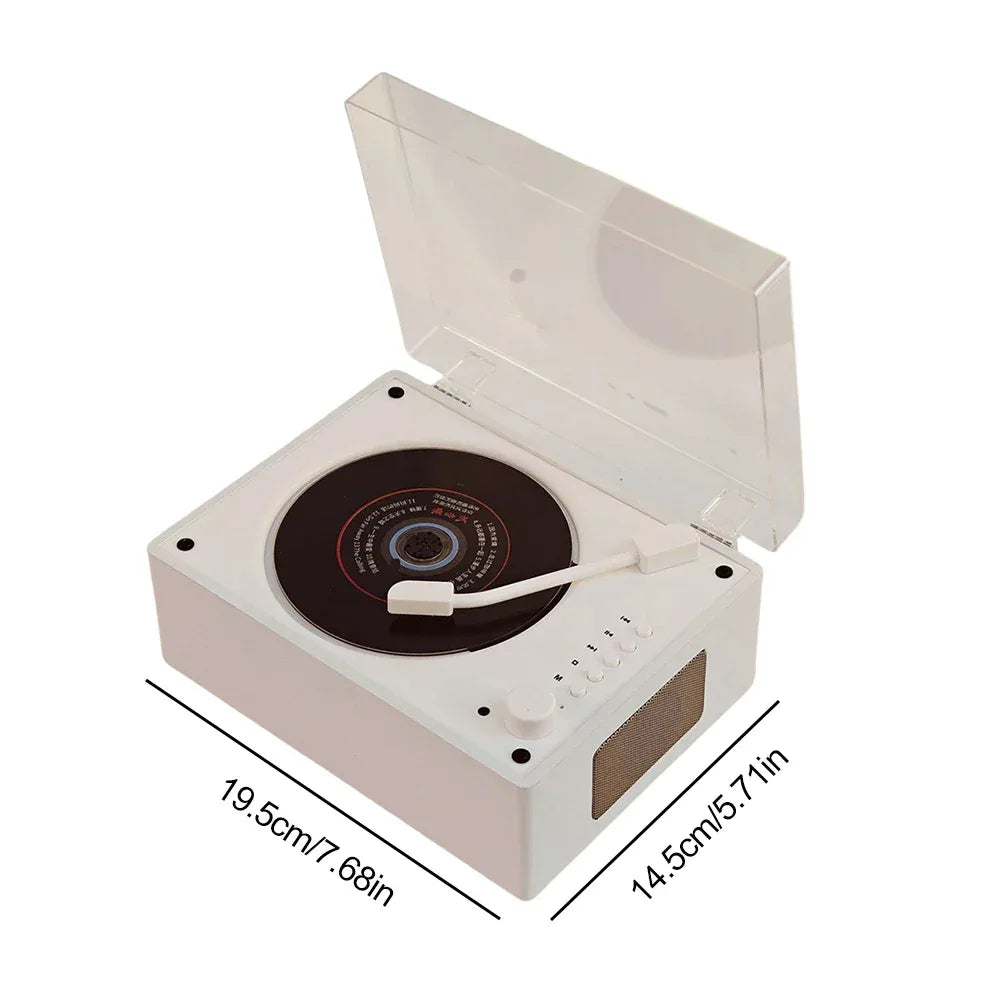Retro CD Player Rechargeable Support CD BT USB 3.5mm AUX Portable CD Player Bluetooth-Compatible 5.0 Wireless Speaker Home Decor