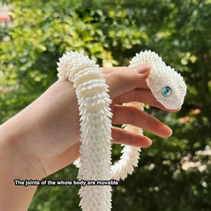 3D Random colored eyes Printed Snake Movable Joint Simulation Snake Figurine Creative Home Office Desktop Ornament
