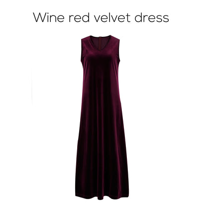AP Women 2026 Autumn and Winter Modal Mesh Shirt and V Neck Velvet Maxi Dress High Quality