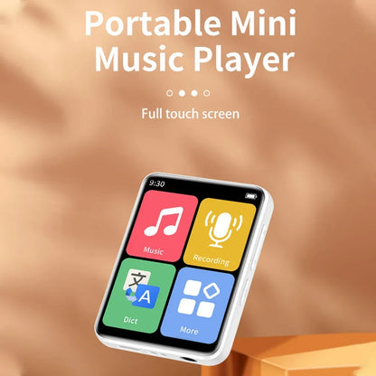 2 inch Display Screen Portable MP3 Player BT 5.0 Touch Screen Music Player with Speakers Support FM Radio Recording E-Book