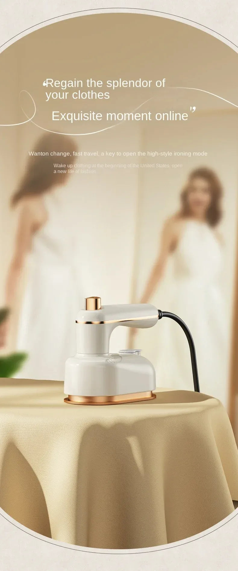 Mini Garment Steamer Steam Iron Handheld Portable Home Travelling For Clothes Ironing Wet Dry Ironing Machine 220V/110V