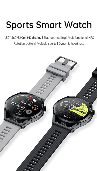 LIGE NFC 2026 New Ultra Military Smart Watch Men 1.32" IPS IP67 Waterproof ECG Smartwatch   For iOS Android Sports Smart Watches