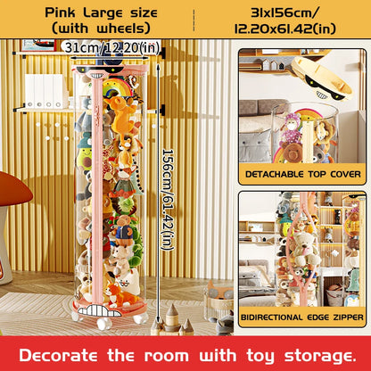 Extra Large Toy Storage Bucket Organize Home Plush Toys Neatly Sunglasses Smiley Design Top Can Place Figurines