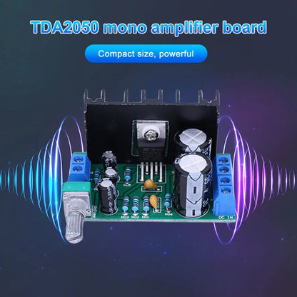 TDA2050 Mono Audio Power Amplifier Board 1-2A Stereo Amplifier Board 10-100W Audio Amplifier Output Module DC/AC 12-24V