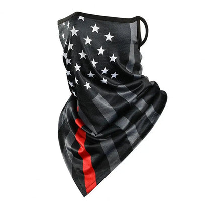 Motorcycle Cycling Face Mask for Men Neck Gaiter Scarf Skull Cap Sun Protection Cover Running Balaclava Bandana with Ear Loops