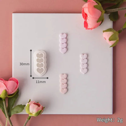 Valentine's Day Series Soft Ceramic Clay Molds Heart Jewelry Pendant Shape Cutting Mold DIY Polymer Clay Cutters Handmade Tools