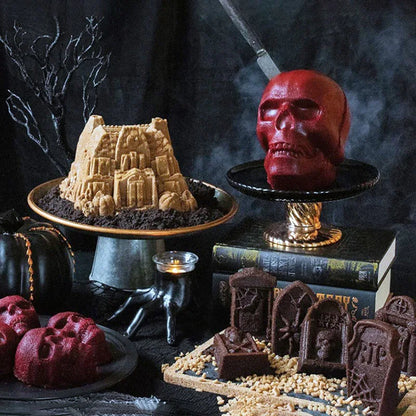 3D Skull Baking Cake Mold for Halloween ,Ice mold,Food Grade Silicone DIY Large Skull Cake Pan,Halloween Decor Birthday Party