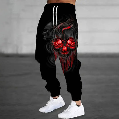 Men Loose Casual Pocket Drawstring Sweatpants Winter New Thick Warm Pants Fashion Letter Printed Sweatpants Men Tracksuit Pants