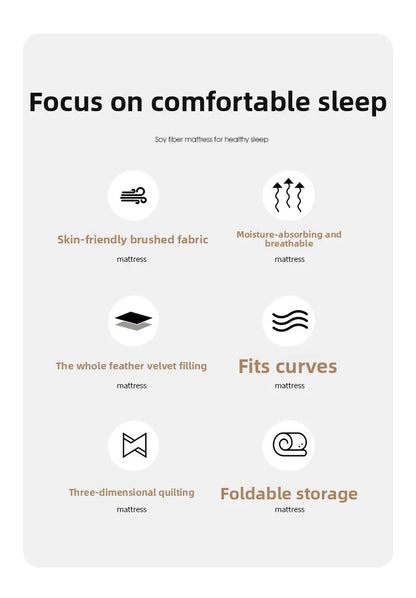 NewestFoldable Lightweight Portable Sleeping Pad/Tatami Mat Japanese Futon Mattress  Soft Fabric,Easy Storage & Travel Mattress