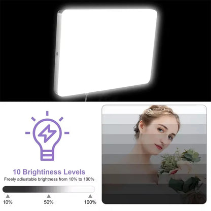 MEUYAG 11 Inch 2700K-6500K LED Panel Light Photographic Lighting Portable Video Fill Light for Photography Shooting