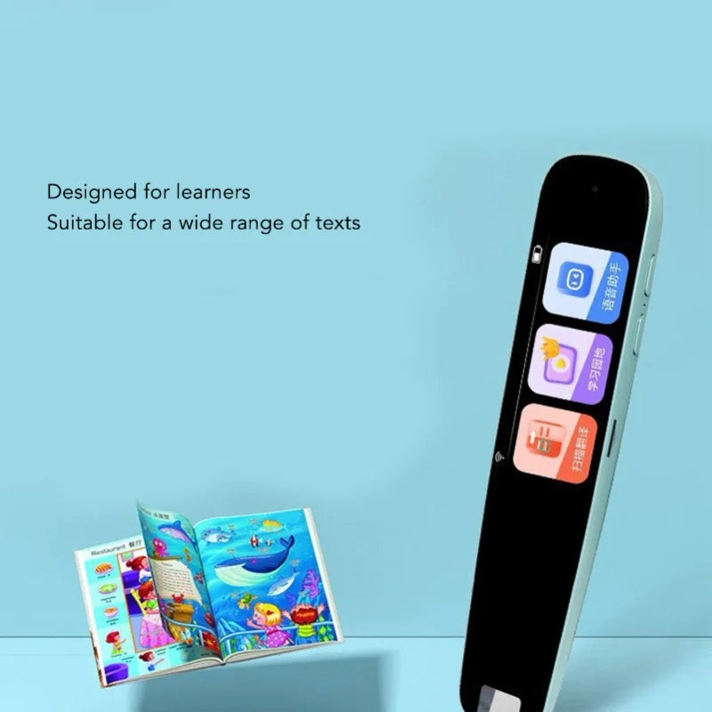 WiFi Language Translator Pen Digital Touch Screen Quick Identification Scan Reader Pen For Learning Traveling Aboard Blue