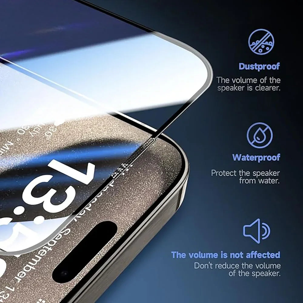 1/2 One-click installation Dust Free Glass For iPhone 15 13 12 11 14 Pro Max Mini Plus X XR Screen Protector For iPhone 15 Pro