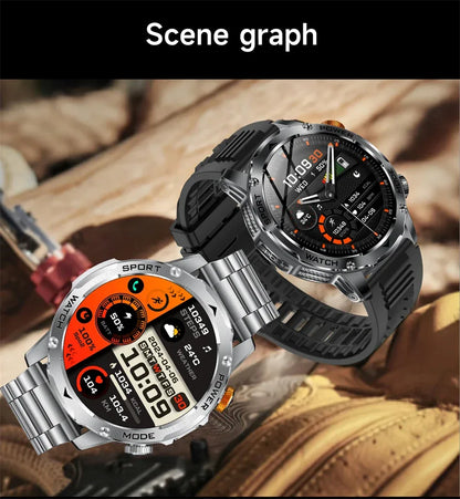 LIGE AMOLED Smart Watch Men with Flashlight Sports IP68 Waterproof Fitness Tracker Bluetooth Call Smartwatch Man for Android iOS
