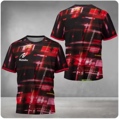 Nittaku Table Tennis T-shirt Victory Light Color Printed Men's Summer New Sports T-shirt Training Quick Drying T-shirt