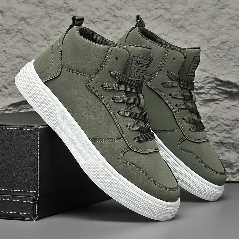 Brand Men's Vulcanzed Shoes Platform High Top Man Sneakers Lightweight Male Running Shoes Breathable Comfort Casual Sport Shoes