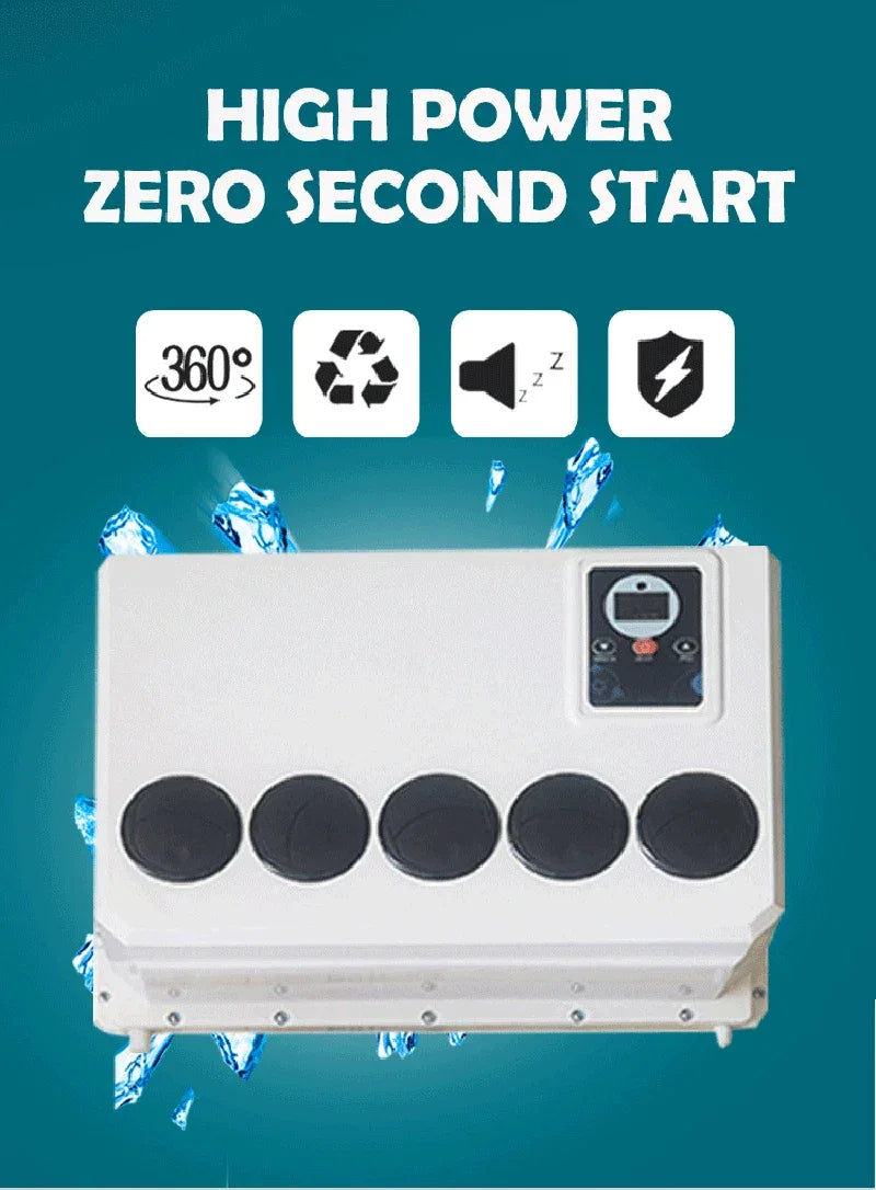 Treeligo Cooling Electric Car Split Air Conditioner 12V Parking Air Conditioning 24V For RV Truck Tractor Camper Van Motorhome