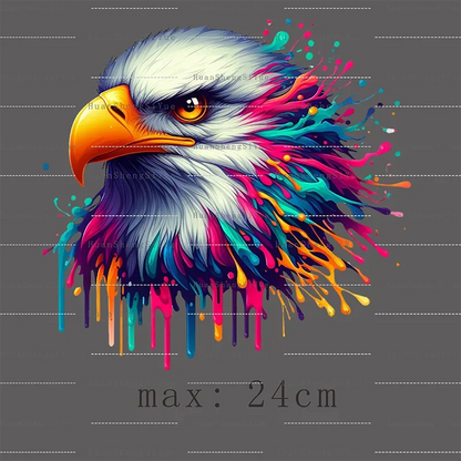 Color Fluid Painting Ironing Sticker Clothes DTF Fashion T-shirt Hoodie DIY Jacket Patch Hot Paste Paper