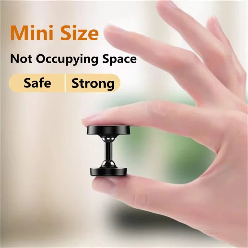 Creative Dual Axis Alloy magnetic car bracket 720 ° rotation Double ball magnetic phone holder for Any model phone