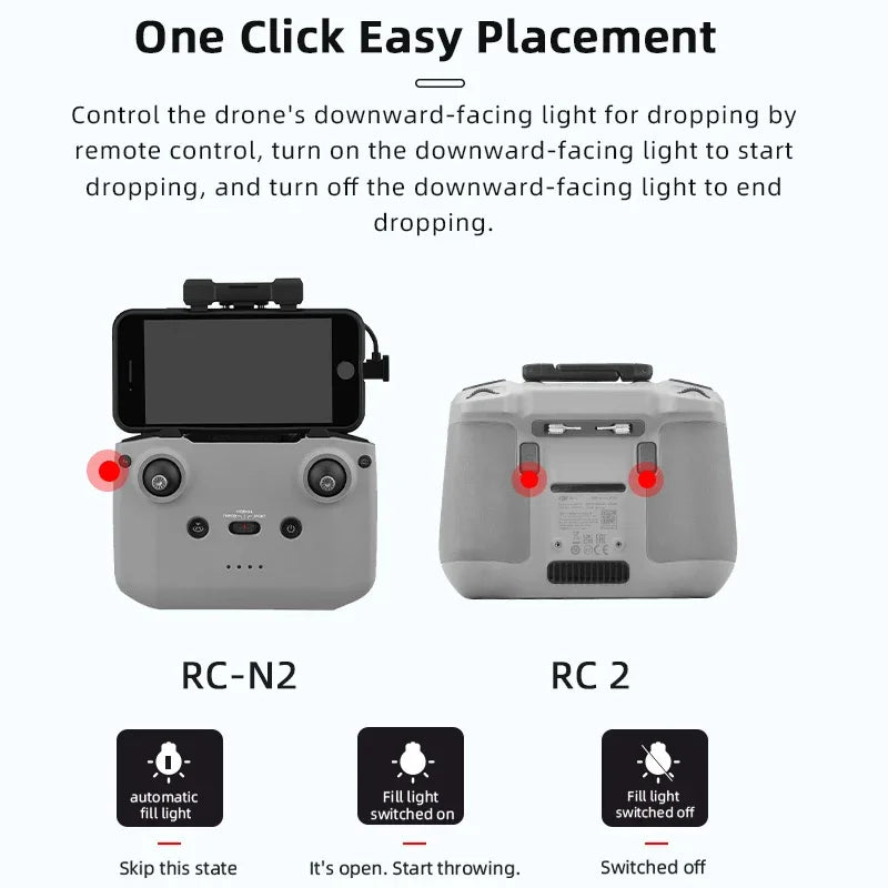 Airdrop System for DJI Mini 4 Pro Quick Release Thrower Casting Bait/Giving Gifts/Emergency Rescue Drone Accessories