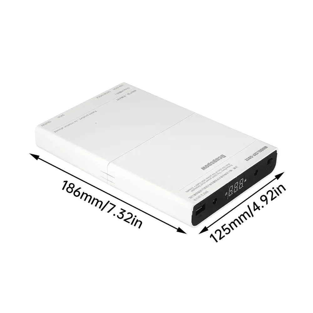 DC UPS 12-Cell Battery Power Supply Box Power Bank Kit 5V 9V 12V Output Optical Modem Router Uninterruptible Power Supply