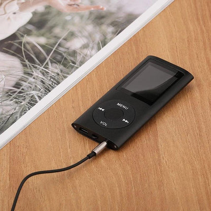 MP3 Player with Earphone Data Cable Stylish Multifunctional Lossless Sound Slim 1.8 Inch LCD Screen Portable MP3 Music Players