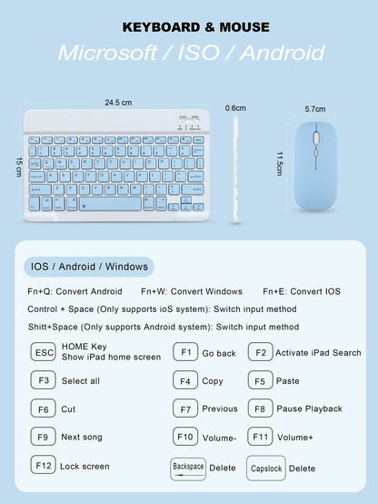 Spanish Keyboard Case For iPad Air Pro 11 13 2024,iPad 10.2 7/8/9th 10th 2022 Gen Air 3 4 5 10.9 Pro 12.9 Funda Cover For iPad