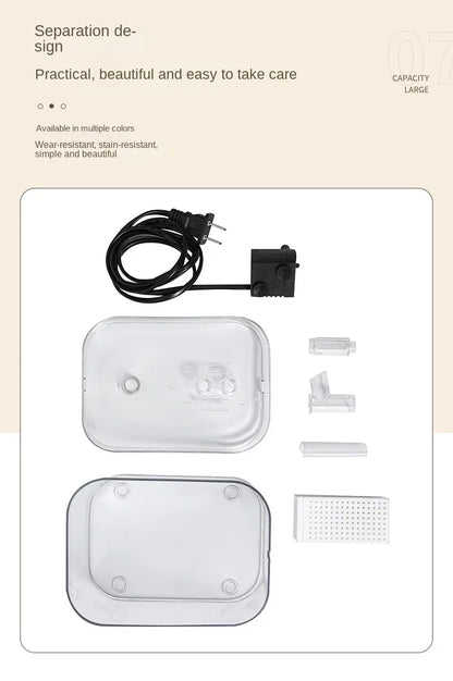 1000ml Automatic Pet Water Fountain Transparent USB Power Cat Water Dispenser for Indoor Dog and Cat Water Feeding Supplies