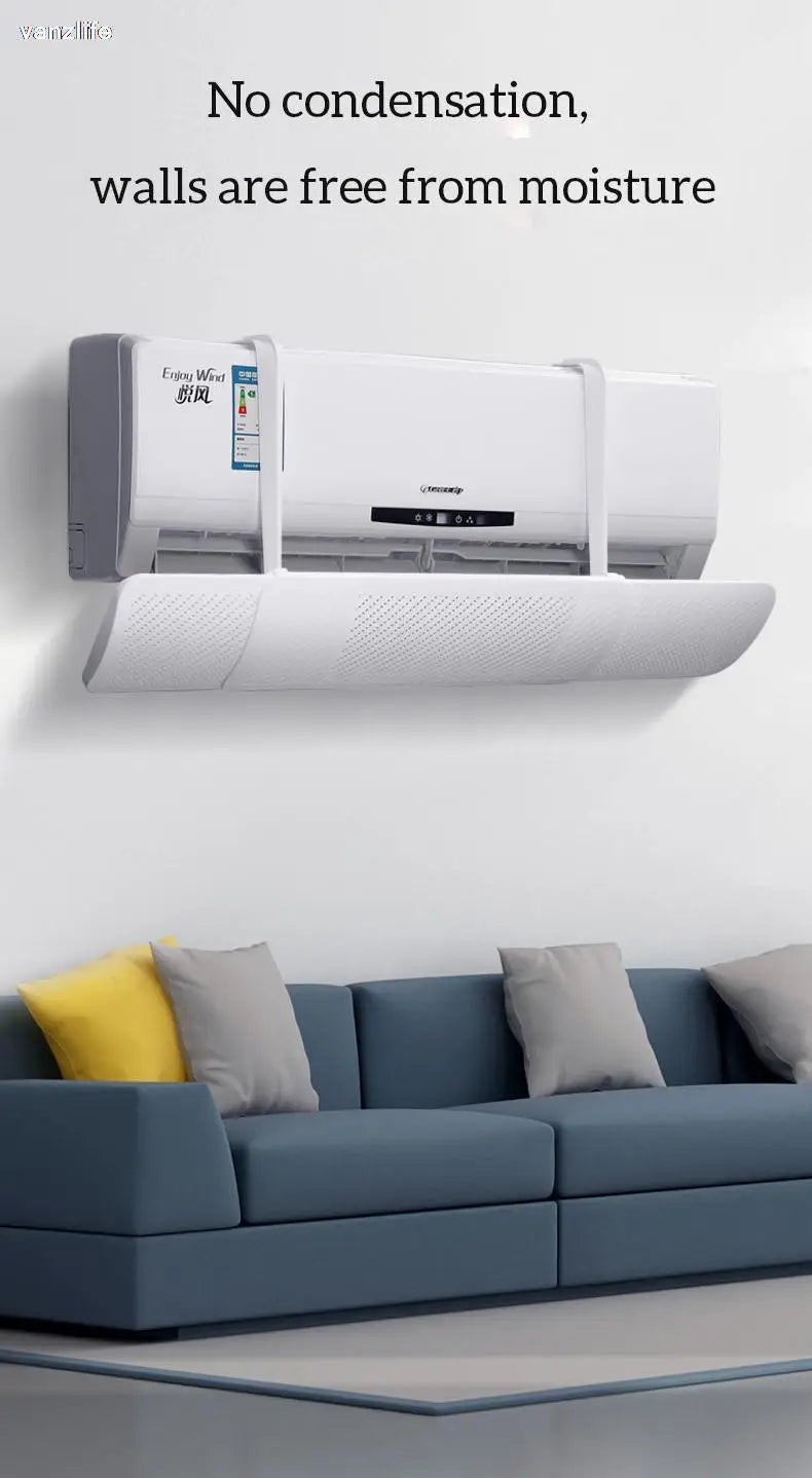 Universal Wall-Mounted Air Conditioning Windshield Baffle Anti-Direct Blowing Windproof Cold Air Guide for Home Air Conditioner