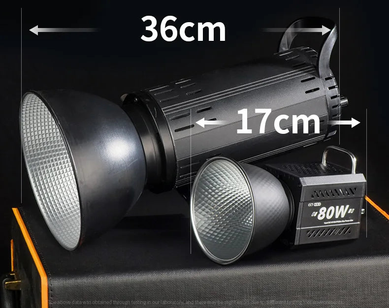 ZU80 COB camera light 80W LED fill light 2500K~6500K dual-color mini Bowens portable outdoor live lighting CRI≥96 TLCI≥97